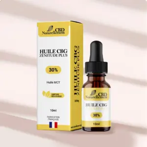 Huile de CBG Full Spectrum biologique -Naturellement CBD – fiole et packaging premium pour le bien-être naturel.
