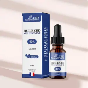 Huile de CBD à la mélatonine 4000mg - flacon et packaging