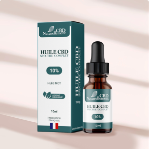 Fiole d’huile de CBD à spectre complet 1000 mg avec packaging –Naturellement CBD